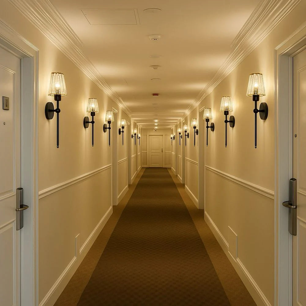 Wireless Crystal Wall Sconces Set of 2