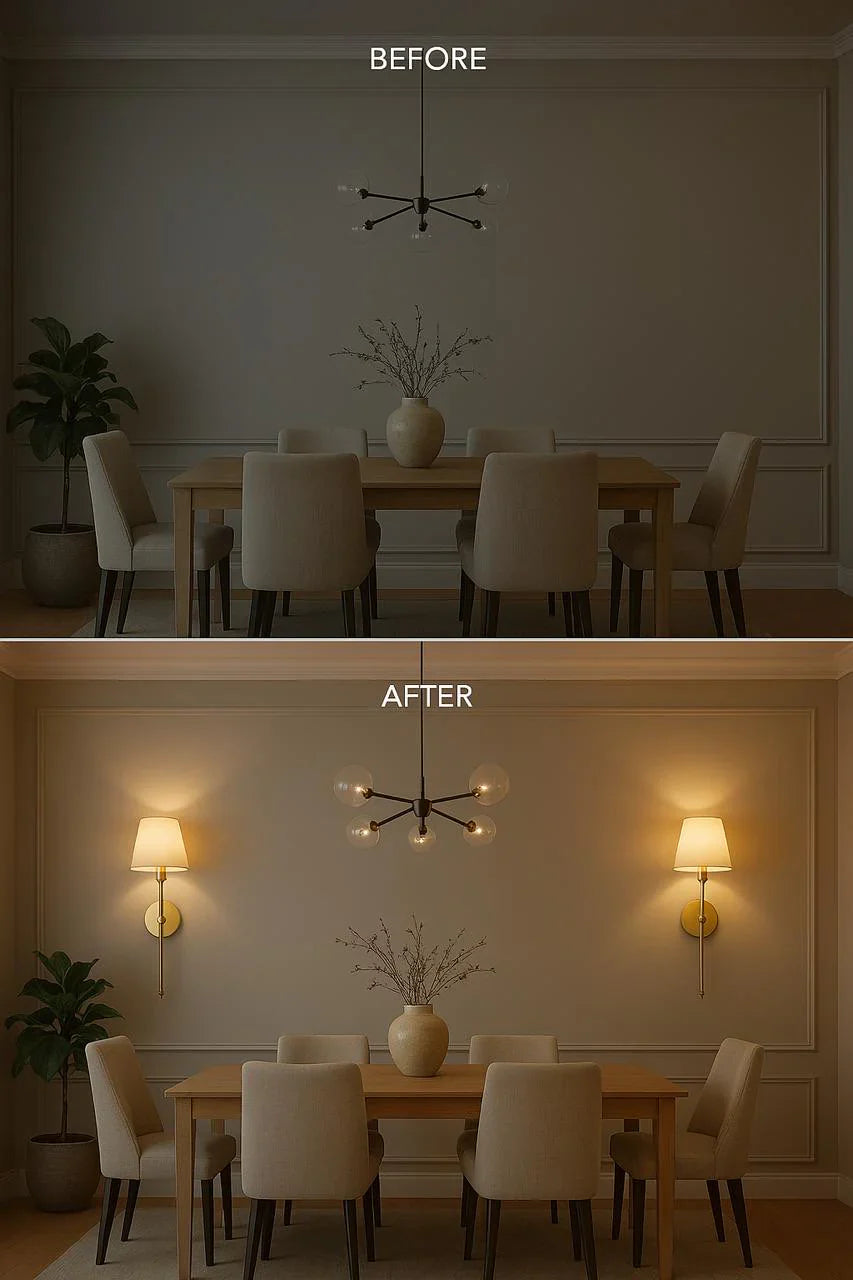 Wireless Fabric Wall Lights – (SET OF 2 + 2 BULBS FREE)
