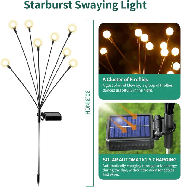 Enchanting Solar Garden Firefly Lights