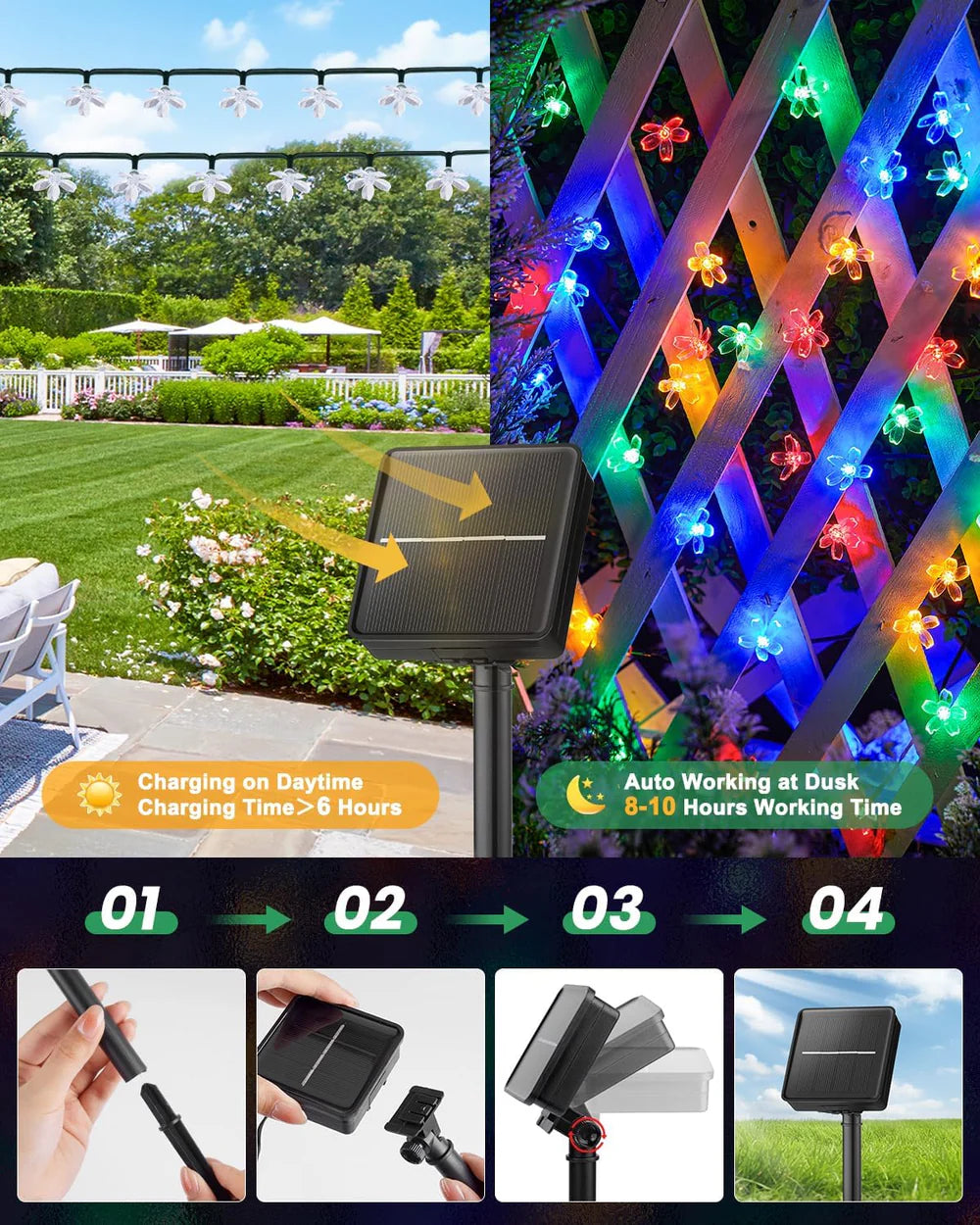 Solar Blossom Fairy Lights